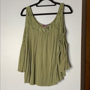 Green long sleeve should cut out shirt